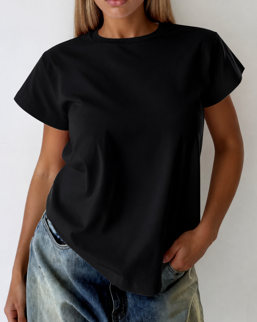 Noir Shoulder Pad Tee